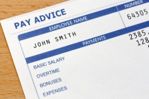 Picture of pay slip