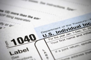 A picture of a Form 1040.