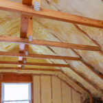 Foam plastic Insulation of a new home on a new roof